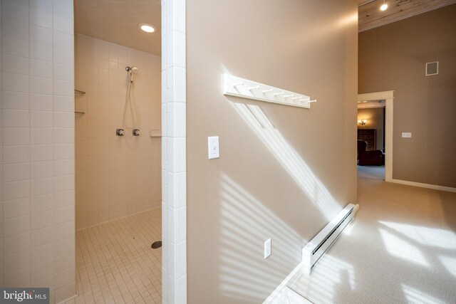 1909 Marsh Hill Rd, Mc Henry, MD 21541 - interior space with baseboards, visible vents, recessed lighting, and baseboard heating