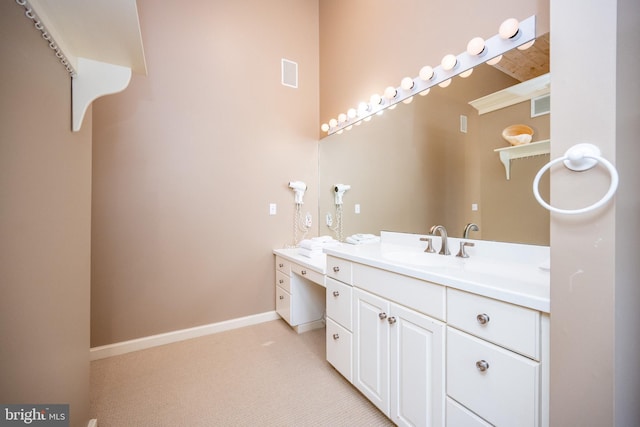 1909 Marsh Hill Rd, Mc Henry, MD 21541 - bathroom featuring baseboards, visible vents, and vanity
