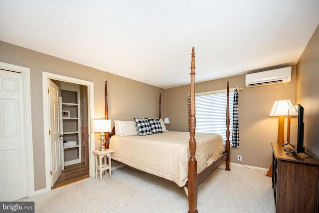 1909 Marsh Hill Rd, Mc Henry, MD 21541 - bedroom with a wall mounted air conditioner, baseboards, and light carpet