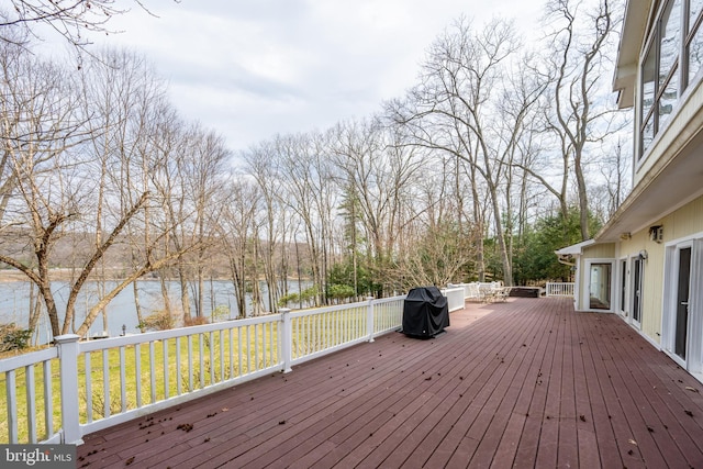 1909 Marsh Hill Rd, Mc Henry, MD 21541 - deck featuring a water view and a lawn