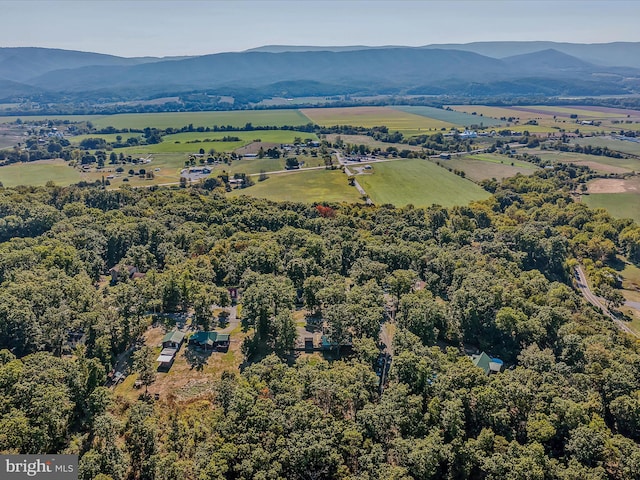 drone / aerial view featuring a rural view