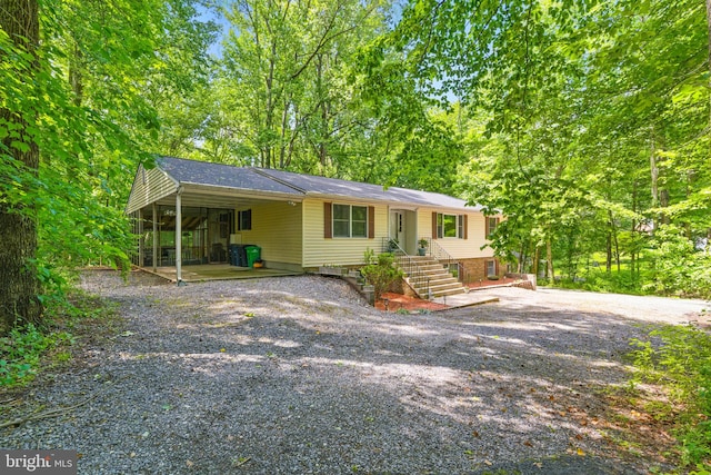 7000 Burch Hill Rd, Brandywine, MD 20613 - single story home featuring driveway and an attached carport