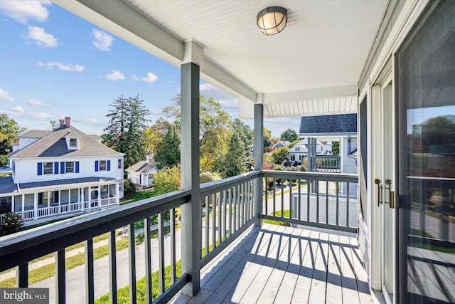 deck featuring a residential view