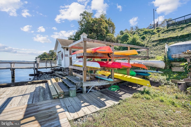 view of dock