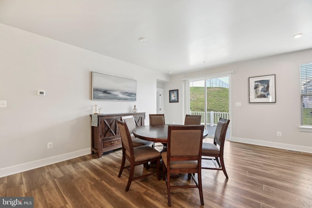 2101 Gails Ln, Mount Airy, MD 21771 - dining area with dark wood-style flooring and baseboards