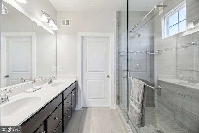 2101 Gails Ln, Mount Airy, MD 21771 - bathroom with double vanity, visible vents, and a sink