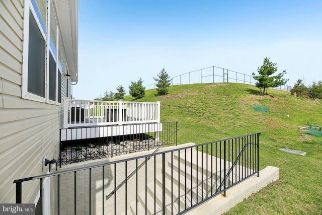 2101 Gails Ln, Mount Airy, MD 21771 - view of yard featuring a wooden deck