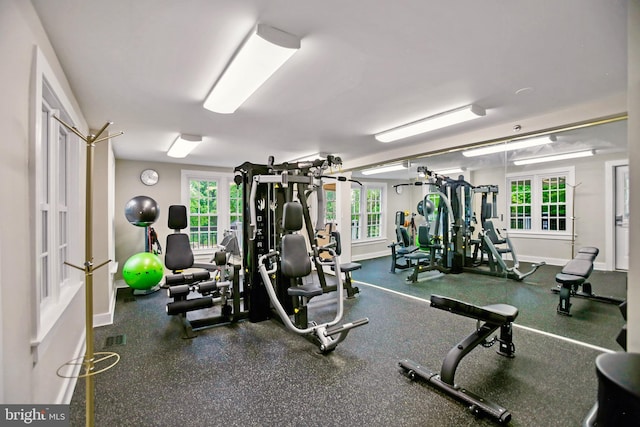 13663 Orchard Dr Unit 3663, Clifton, VA 20124 - workout area with healthy amount of natural light and baseboards