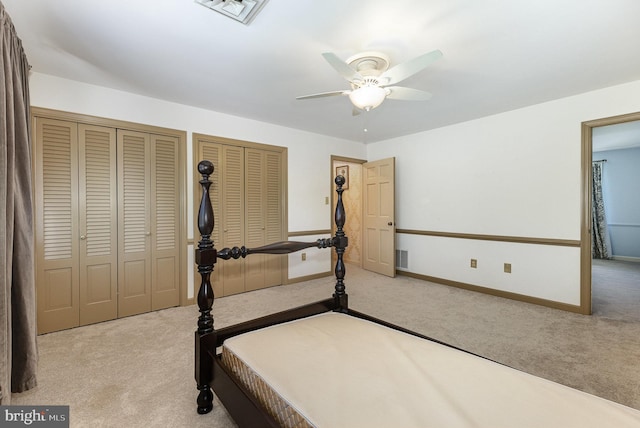 4300 Valleyview Rd, Harrisburg, PA 17112 - bedroom with carpet, two closets, and baseboards
