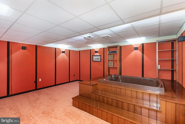 4300 Valleyview Rd, Harrisburg, PA 17112 - bar area featuring a paneled ceiling and carpet floors