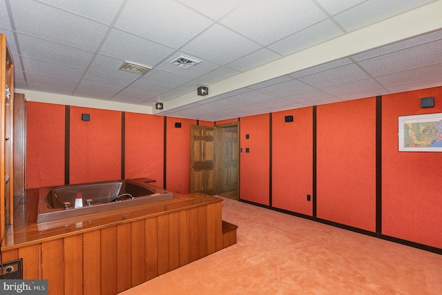 4300 Valleyview Rd, Harrisburg, PA 17112 - bar with a paneled ceiling and light carpet