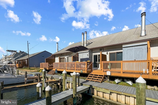 2818 Tern Dr Unit 9, Ocean City, MD 21842 - dock area featuring a deck with water view