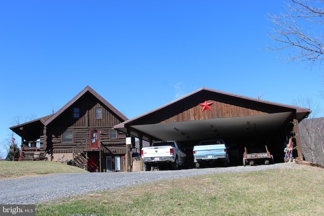 view of outbuilding featuring a detached carport