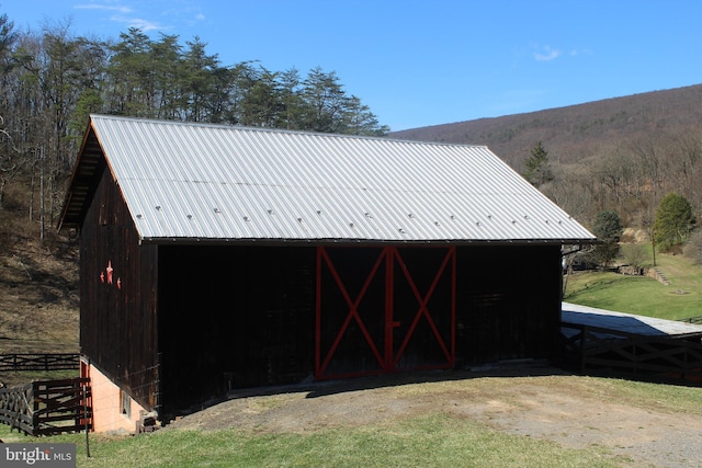 view of pole building
