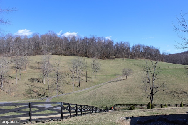 property view of mountains with a rural view