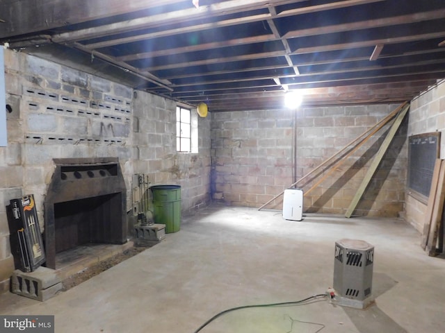 view of below grade area