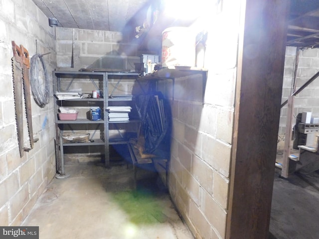 view of storage area