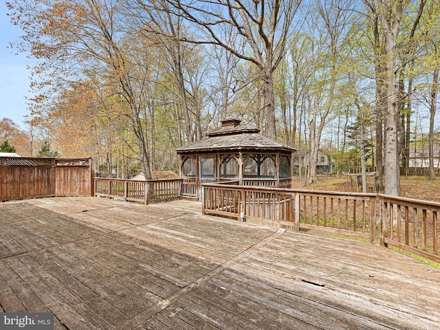 666 Clifton Dr, Bear, DE 19701 - wooden deck featuring a gazebo