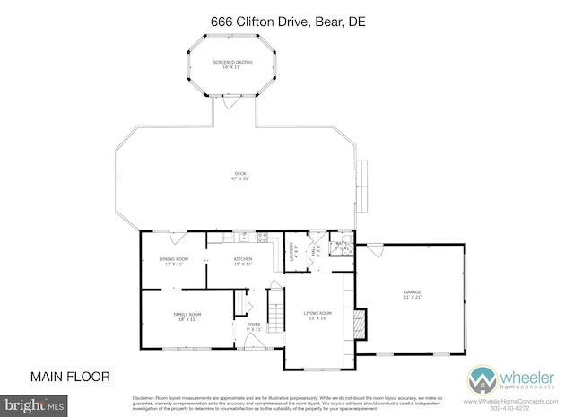 666 Clifton Dr, Bear, DE 19701 - floor plan