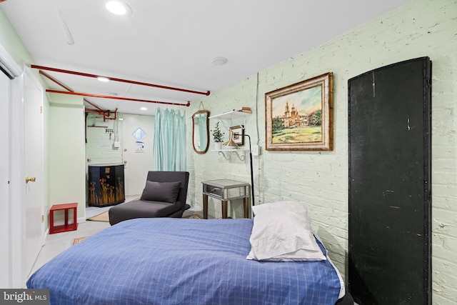 bedroom with recessed lighting