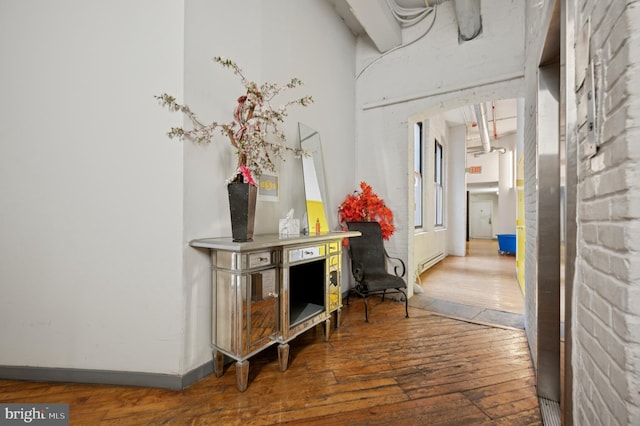 428 N 13th St Unit 5C, Philadelphia, PA 19123 - corridor featuring hardwood / wood-style flooring and baseboard heating