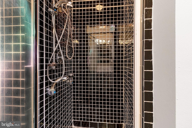 room details with tiled shower