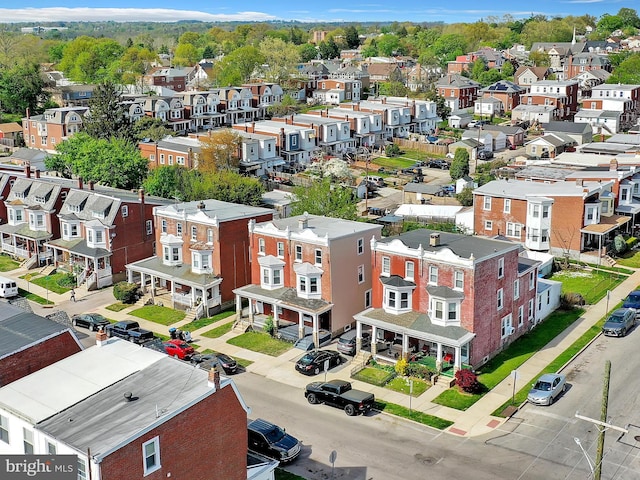 aerial view featuring a residential view