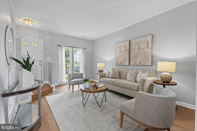 20973 Killawog Ter, Ashburn, VA 20147 - living room featuring wood finished floors and baseboards