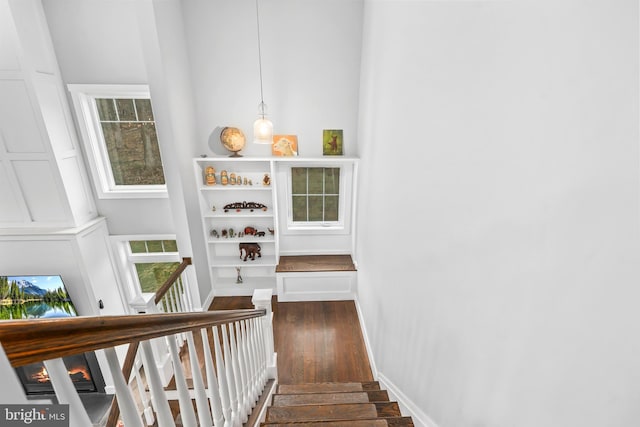 59 N Ridgemont Way, Shepherdstown, WV 25443 - stairway with wood finished floors and baseboards