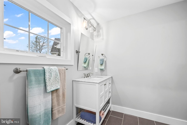 59 N Ridgemont Way, Shepherdstown, WV 25443 - bathroom with tile patterned floors, vanity, and baseboards