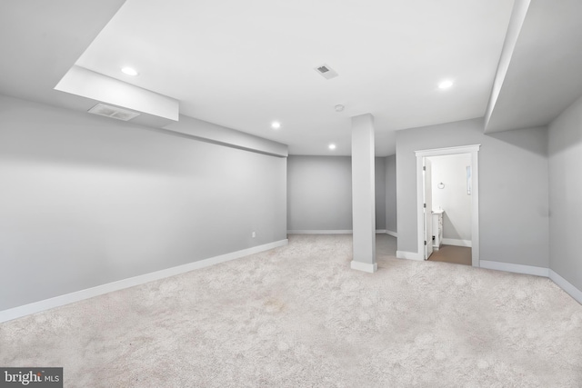 59 N Ridgemont Way, Shepherdstown, WV 25443 - finished below grade area featuring recessed lighting, baseboards, and carpet flooring