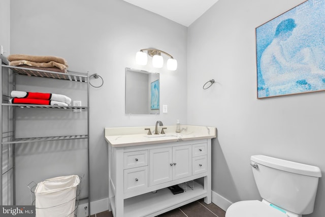 59 N Ridgemont Way, Shepherdstown, WV 25443 - bathroom featuring vanity, toilet, baseboards, and tile patterned flooring