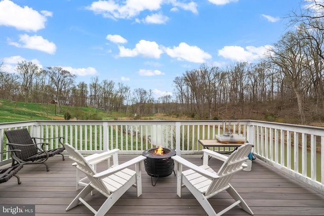 59 N Ridgemont Way, Shepherdstown, WV 25443 - wooden terrace with a fire pit