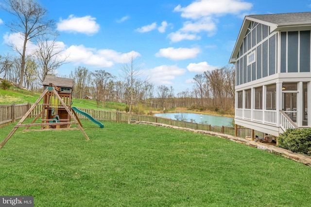 59 N Ridgemont Way, Shepherdstown, WV 25443 - view of yard featuring a water view and a playground