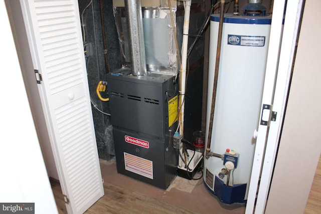 utilities with heating unit and water heater