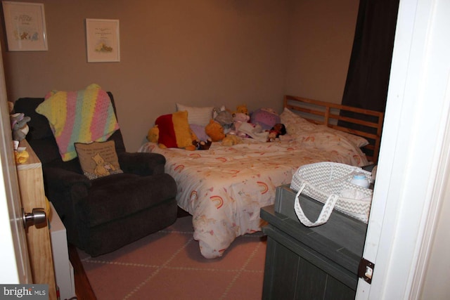 bedroom with carpet
