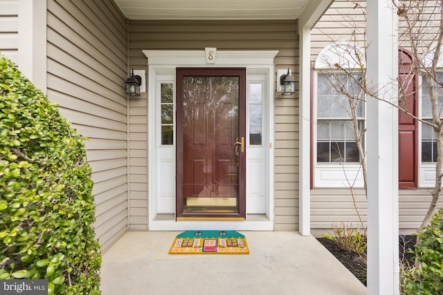 view of exterior entry