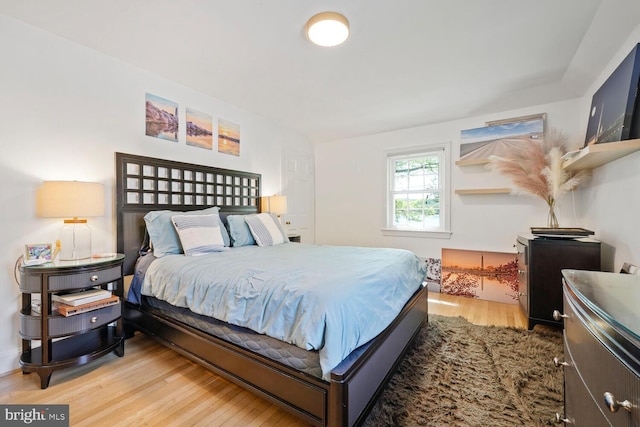 bedroom featuring wood finished floors