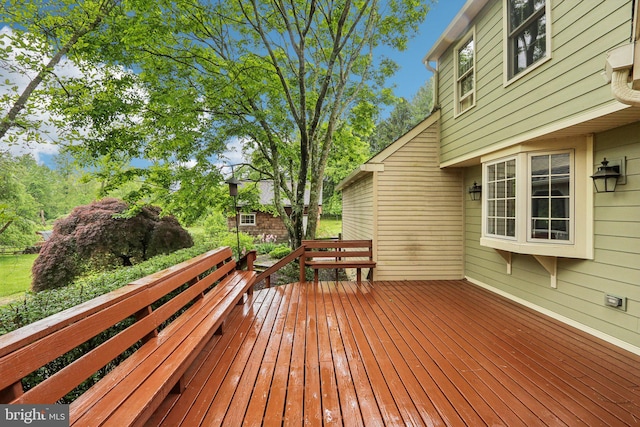 view of wooden deck