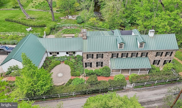 view from above of property