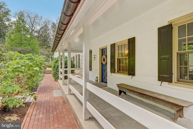 view of patio with covered porch