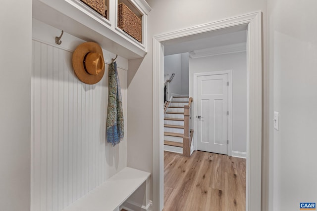 13A Sablewood Dr, Charlottesville, VA 22911 - mudroom with baseboards and light wood-style floors