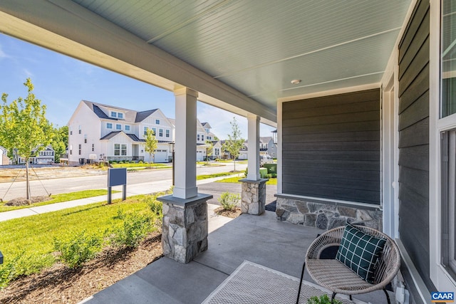 13A Sablewood Dr, Charlottesville, VA 22911 - view of patio / terrace with covered porch and a residential view