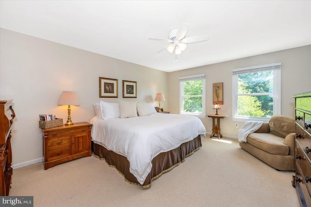 8412 Dasher Ct, Gaithersburg, MD 20882 - bedroom featuring carpet flooring, baseboards, and a ceiling fan