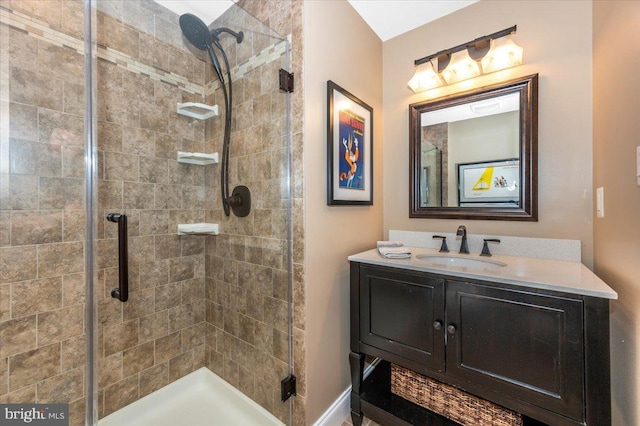 8412 Dasher Ct, Gaithersburg, MD 20882 - bathroom with a shower stall and vanity