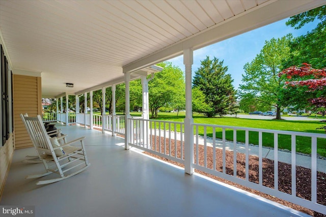 8412 Dasher Ct, Gaithersburg, MD 20882 - view of patio featuring a porch