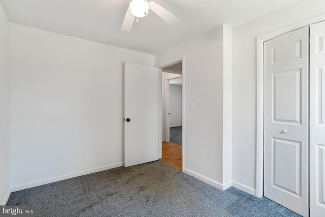 1722 Antler Ln, Finksburg, MD 21048 - unfurnished bedroom with carpet floors, baseboards, and ceiling fan
