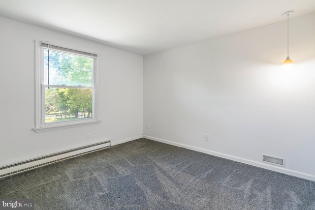 1722 Antler Ln, Finksburg, MD 21048 - empty room with baseboard heating, dark colored carpet, and baseboards