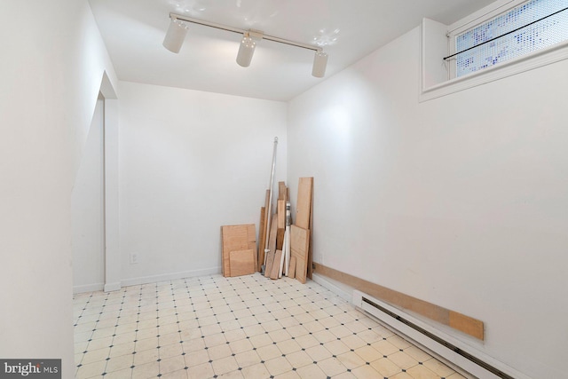1722 Antler Ln, Finksburg, MD 21048 - unfurnished room featuring a baseboard radiator, tile patterned floors, and baseboards