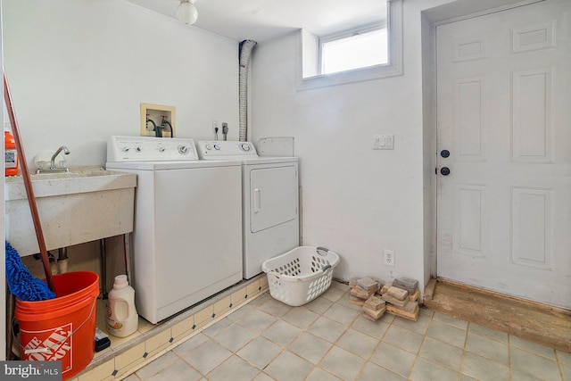 1722 Antler Ln, Finksburg, MD 21048 - washroom with washing machine and clothes dryer and light tile patterned floors
